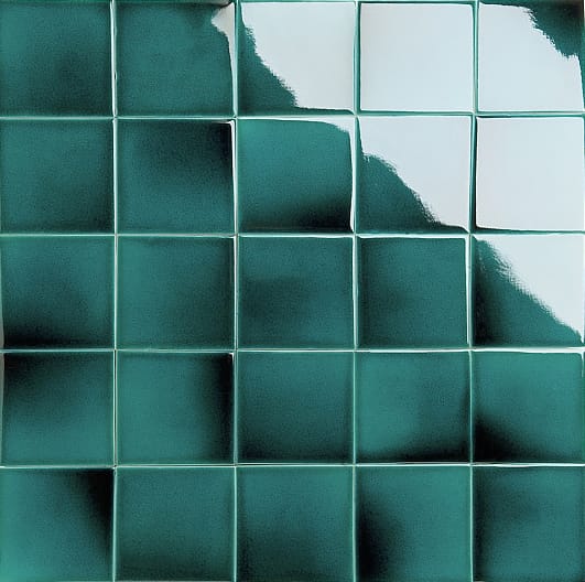 Transparent Green Blue With Crackle Hand Glazed Tiles- Design Republic