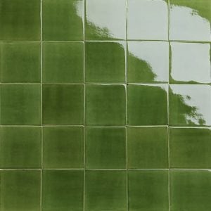 Green glossy glazed tiles